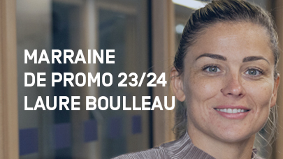 Laure Boulleau Marraine ESG Sport et Antoine Bertheux Directeur ESG Sport